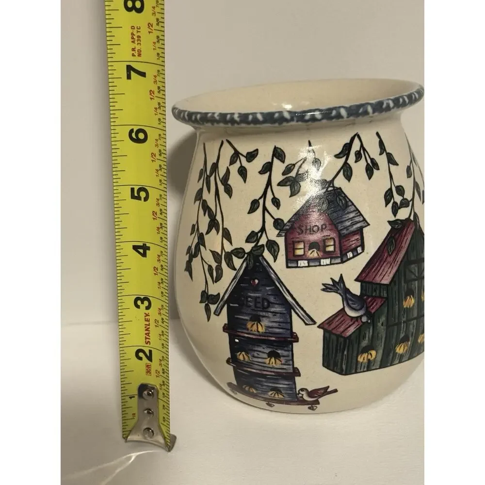 Vintage Cottagecore Crockery Vase Home and Garden Party Birdhouse